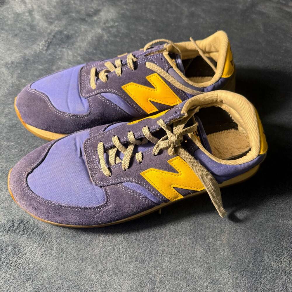 New Balance WL420SC2 Purple and Yellow Suede Sneakers
